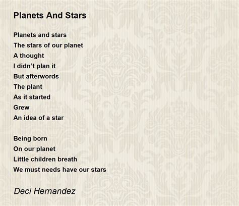 Planets And Stars Planets And Stars Poem By Deci Hernandez
