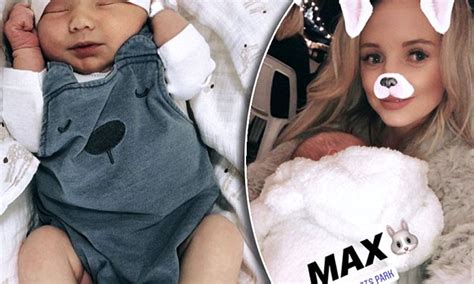 Afl Wag Jessie Habermann Shares Adorable Snaps Of Her Week Old Son Max Dressed In A Rabbit