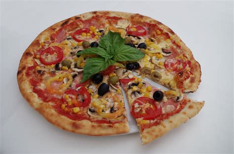 Free Images Dish Meal Cuisine Basil Pepperoni Triangle Olives