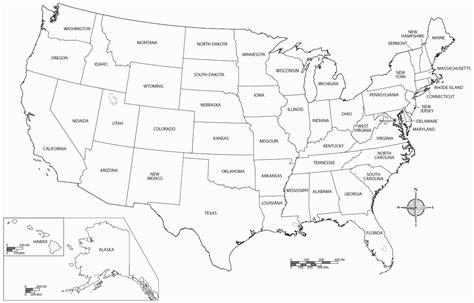 Us Map Of States Coloring Page