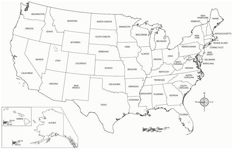 Coloring Page United States Map - Coloring Home