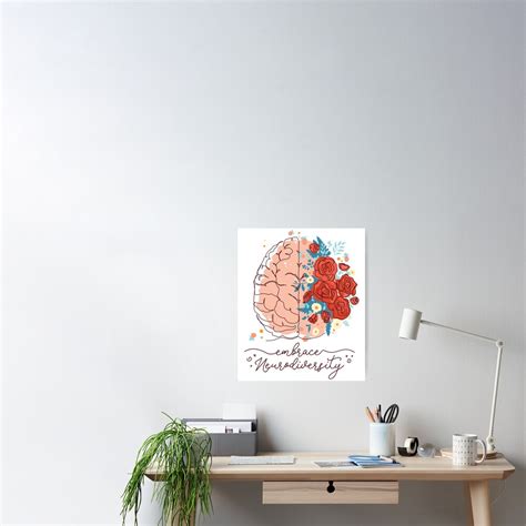 Embrace Neurodiversity Brain Flower Poster For Sale By Lida1543