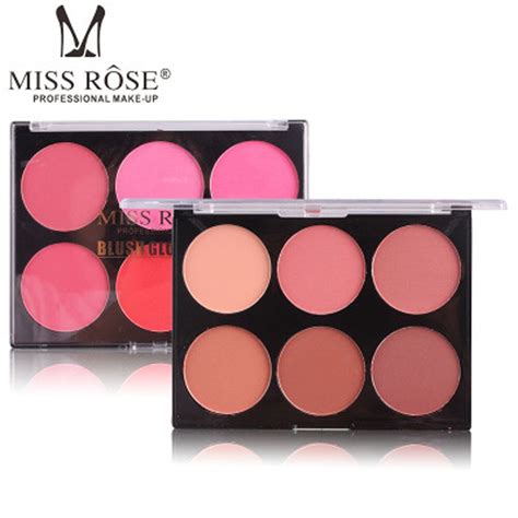 Miss Rose Pro 6 Color Makeup Blush Face Blusher Powder Palette