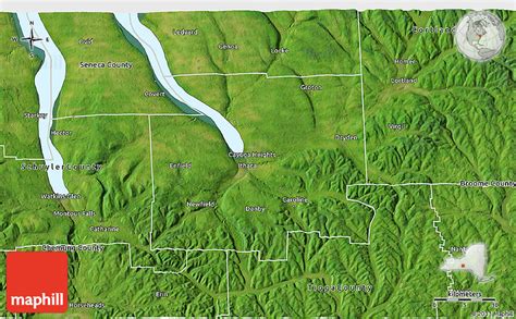 Satellite 3d Map Of Tompkins County