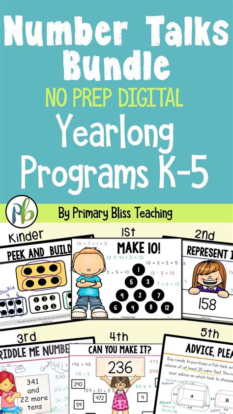 Number Talks Yearlong Mega Bundle K 5 For Classroom And Distance
