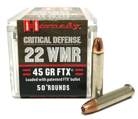 22 Magnum Hornady Critical Defense Ftx 45 Grain 83200 50 Rounds