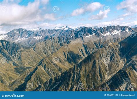 Mountain Range South Island New Zealand Stock Image Image Of