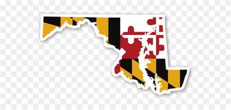 Maryland State Sticker Maryland Flag  Free Transparent Png