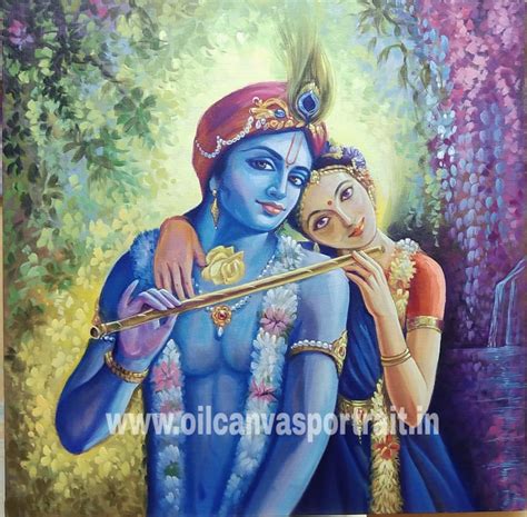 Krishna Radha Paintings Original Indian Portrait Painting