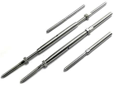 304 316 Stainless Steel Cable Railing Components Turnbuckle With Stub