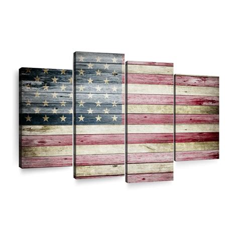Wooden American Flag Wall Art Photography