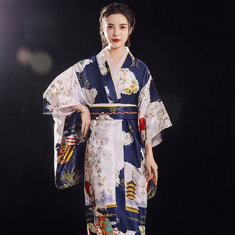 YIWEI Women Kimono Floral Yukata Bride Nightgown Pajama Dress Japanese Cosplay Costume Walmart Com
