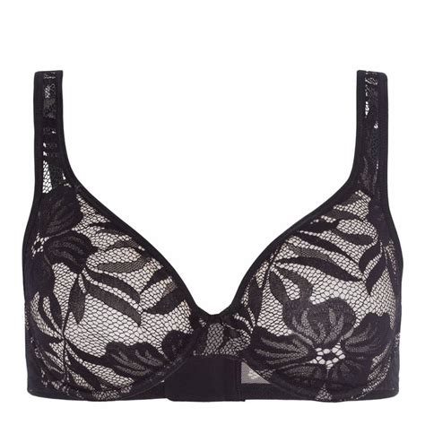 Black Lace Illusion Underwire Bra Brandalley