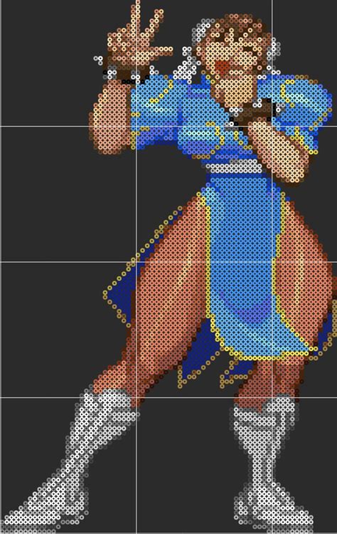 Street Fighter Pixel Art Grid