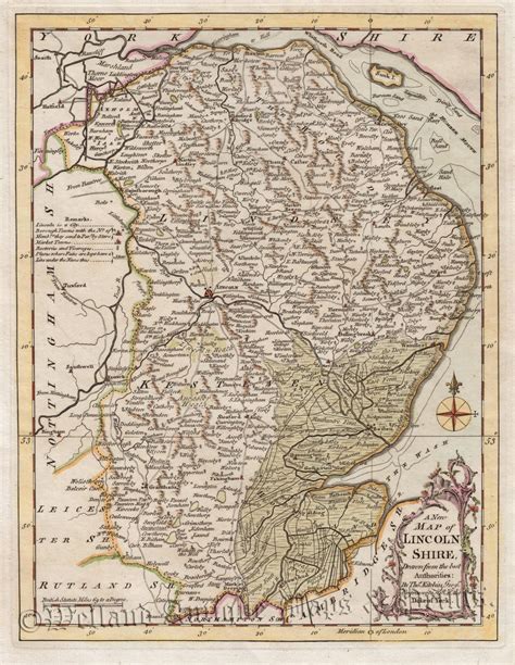 A New Map Of Lincoln Shire Drawn From The Best Authorities By Thos