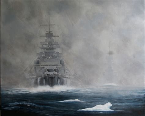 Battleship Bismarck Naval Paintings And Drawings