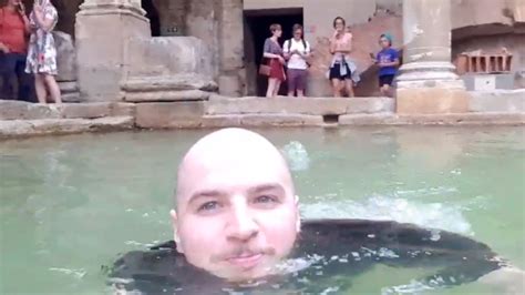 youtuber branded ‘irresponsible after swimming in roman baths itv news west country