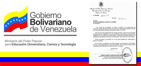 Ministerio de educación is situated nearby to la candelaria, close to notaría pública trigésimo primera de caracas municipio libertador. Ministerio de Educación Universitaria, Ciencia y Tecnología de Venezuela declara a NODAL de ...