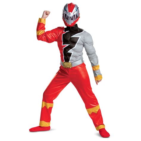 Buy Red Ranger Muscle Costume For Kids Official Power Rangers Dino