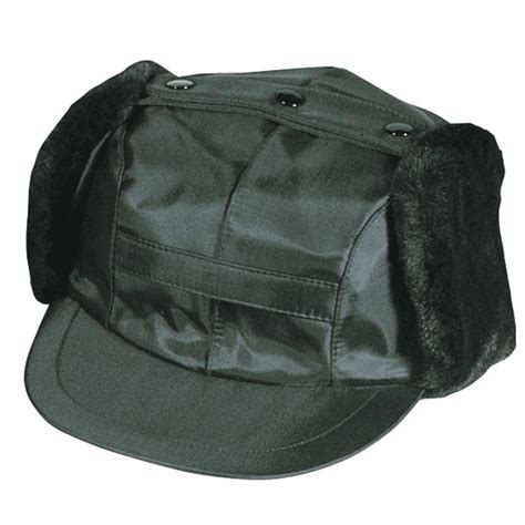 Trapper Hat Black Fur Tactical Things