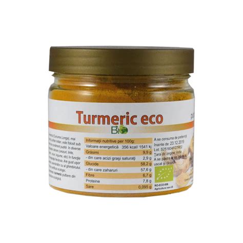 Turmeric Curcuma Pulbere 100g Eco Bio Deco 6423850002125