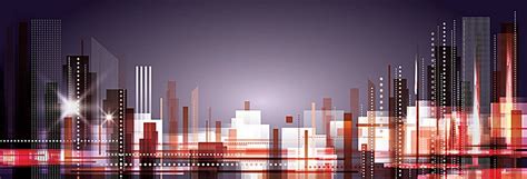 Free City Silhouette Flat Background Images City Silhouette Banner