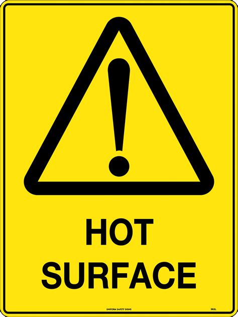 Hot Surface Uniform Safety Signs