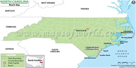 North Carolina Beaches Map Best Beaches In North Carolina Nc