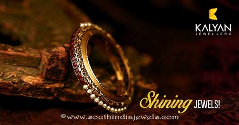 Gold Ruby Pearl Bangle From Kalyan Jewellers ~ South India