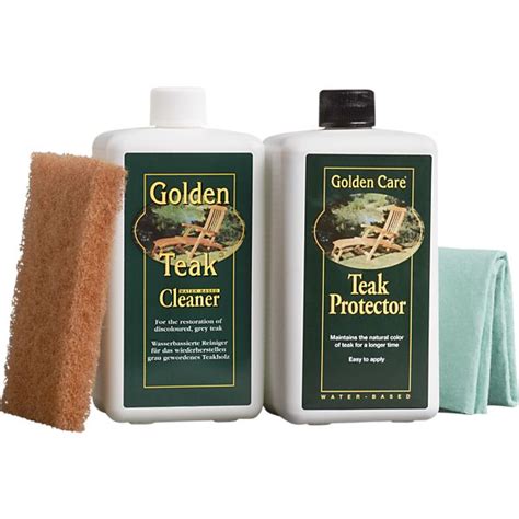 Teak includes natural oil that refuses to accept moisture. Golden Care ® Outdoor Teak Cleaner/Protector | Crate and Barrel