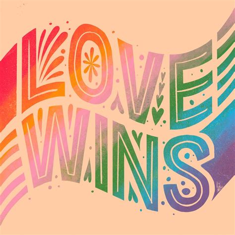 Love Wins Digital Print Etsy Win Art Hippie Trippy Pop Art Illustration Rainbow Wallpaper
