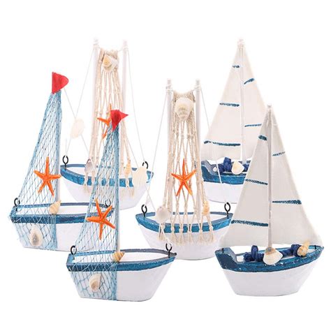 Art Objects Nautical Display~ Handmade Wooden Ship Model Recycled Wood