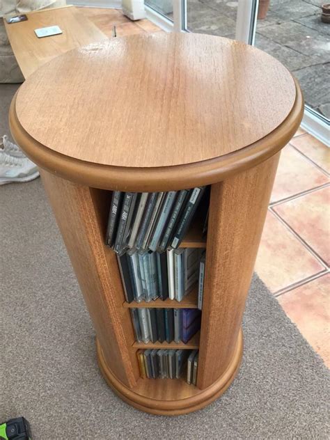 Rotating Wooden Cd Storage Unit Sold In Lawrence Weston Bristol