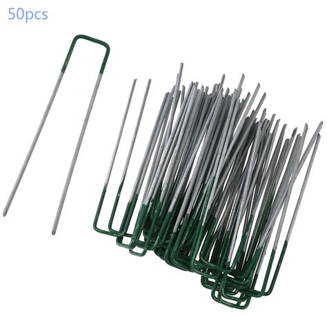 X Half Green U Shape Pegs Staples Artificial Grass Turf Pins Galvanised Iron Ebay