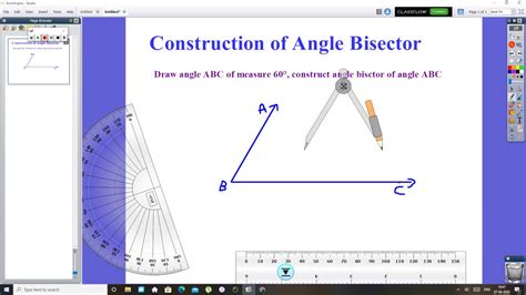 Construction Of Angle Bisector Youtube