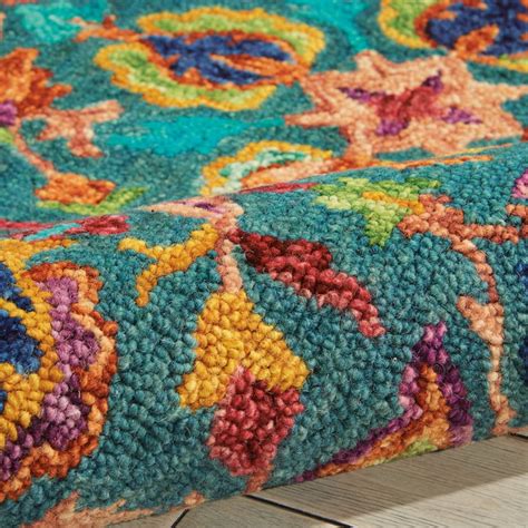 Vibrant Rugs Vib08 In Teal By Nourison Buy Online From The Rug Seller Uk