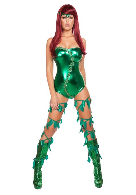 Sexy Poison Ivy Cosplay Rave Costume Hot Sex Picture