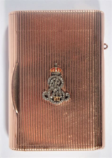 Sold Price Golden Cigarette Case With The Monogram Of King Edward Vii November 4 0118 600