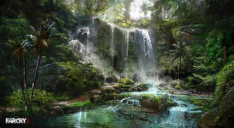 Concept Waterfall Fantasy Art Landscapes Fantasy Landscape Landscape