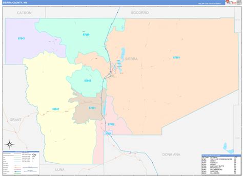 Sierra County Nm Zip Code Maps Color Cast
