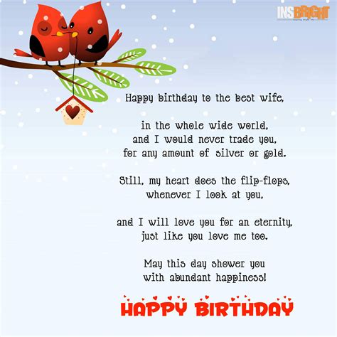 Romantic Happy Birthday Poems For Wife With Love From Husband Short Birthday Poems For Her
