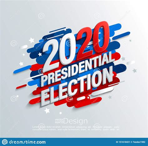 2020 Usa Presidential Election Banner Vector Stock Vector