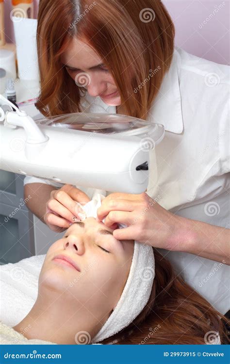 Woman Having Facial Beauty Treatment Stock Image Image Of Acne Face 29973915