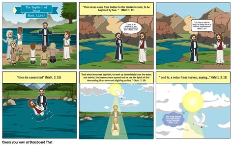 Jesus Baptism Storyboard By E