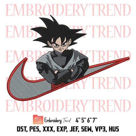Goku Black Logo Nike Embroidery Dragon Ball Embroidery Anime Embroidery Embroidery Design File