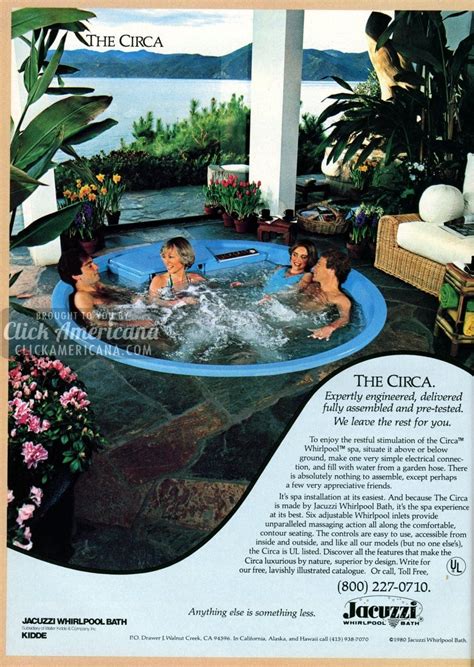 Technically speaking, jacuzzi only describes hot tubs or spas made by the jacuzzi company. Backyard spa: Circa hot tub from Jacuzzi (1981) - Click ...
