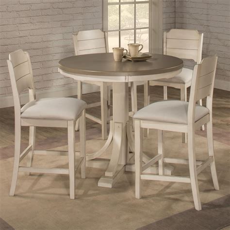 Hillsdale Clarion 5 Piece Counter Height Dining Set With Round Table