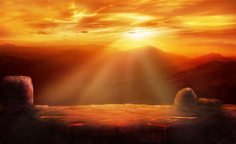 Free Images Fantasy Mountains Altar Sunlight Background Mystic