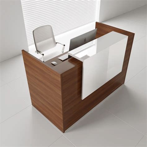 Tera Medium Reception Desk W Light Panel By Mdd Office Furniture
