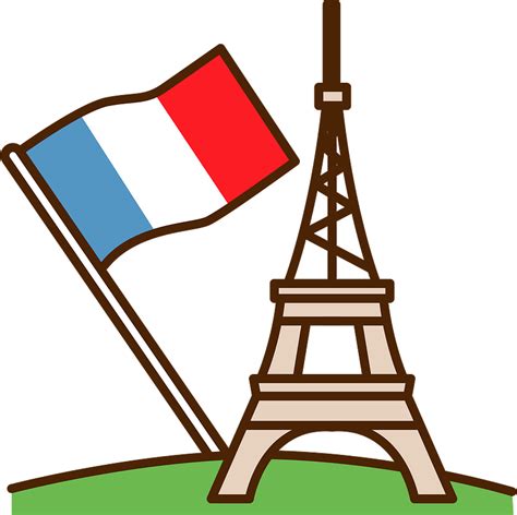 Eiffel Tower And French Flag Clipart Free Download Transparent Png